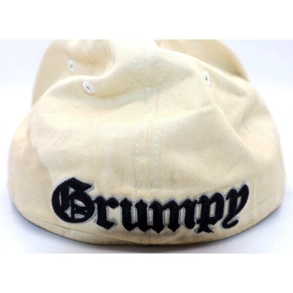 Disney Grumpy Graphic Baseball Cap Beige | Streetwear Y2K Cartoon Vintage - Picture 2 of 9